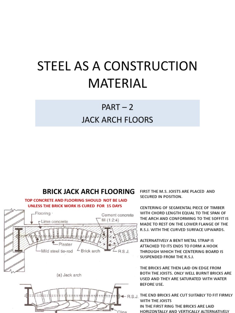 Jack Arch Flooring Techniques | PDF | Brick | Concrete