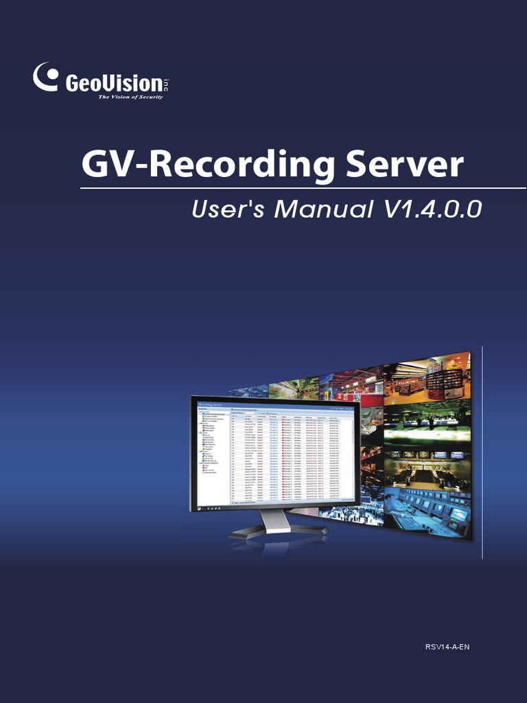 GVRecording Server User Manual (RSV14UMAEN) PDF Port Networking) World Wide 