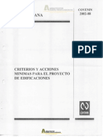 COVENIN 2002-1988 Criterios y Acciones Para Proyectos de Edificaciones