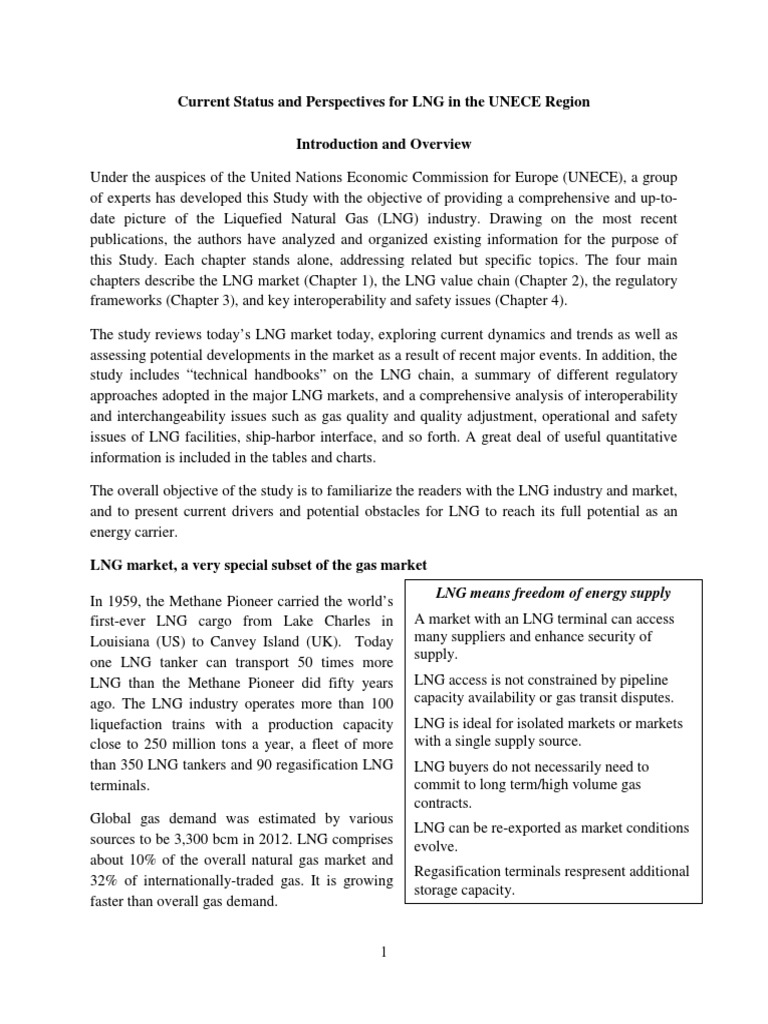 LNG Trends in the UNECE Region | PDF | Liquefied Natural Gas | Transport