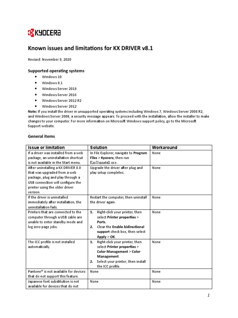 KX Driver v81 Readme | PDF | Client–Server Model | Microsoft Windows