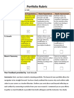 Portfolio Rubric