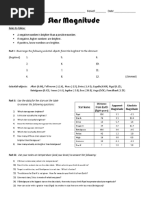 10 - Star Magnitude Worksheet