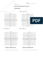 Absolute Value and Piecewise Functions Test