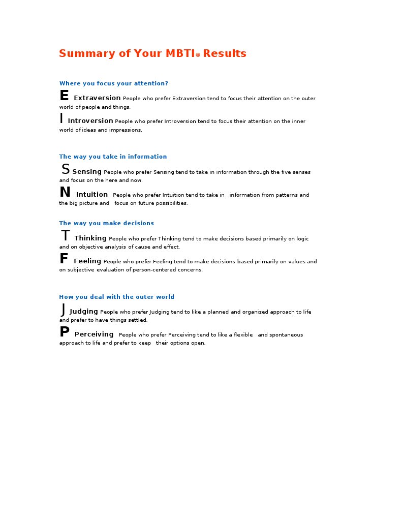 Understanding Your MBTI® Results | PDF | Science & Mathematics