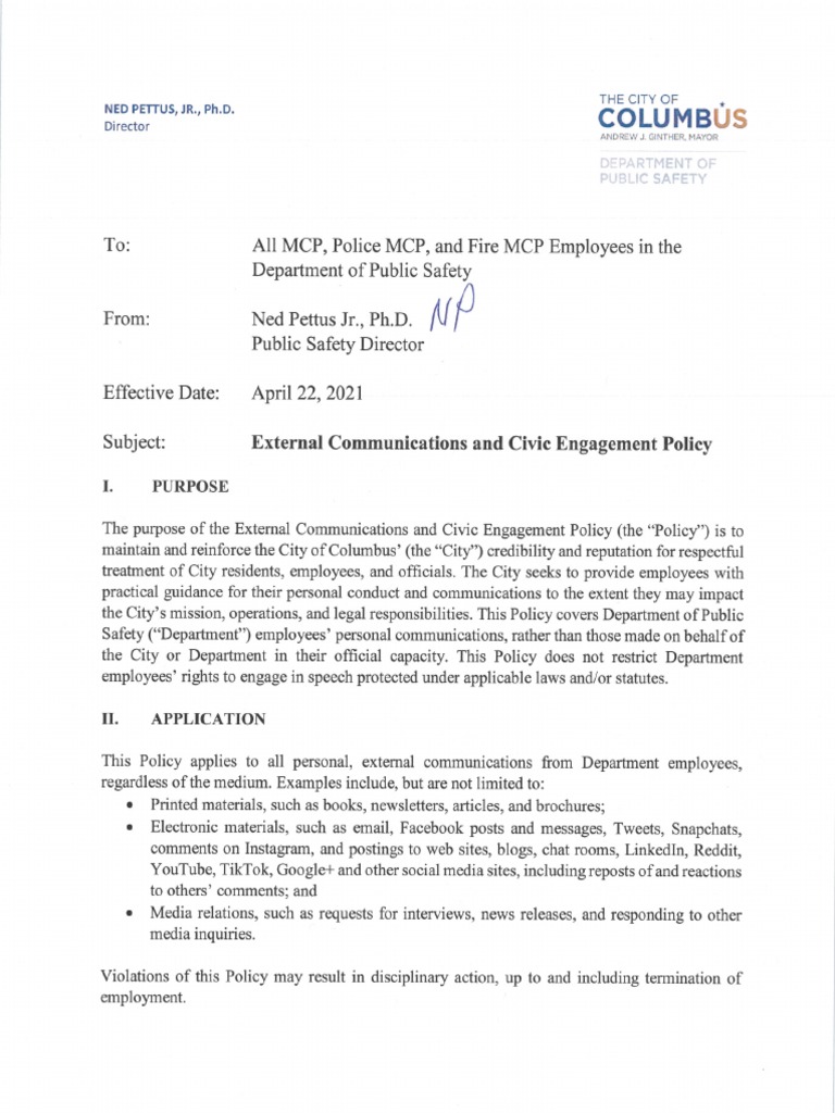 External Communications and Civic Engagement Policy | PDF