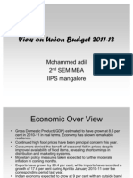 Union Budget 2011-2012(adil uchila)