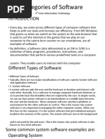 Categories of Software