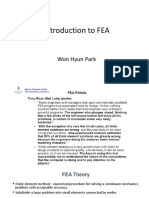 Introduction To FEA: Won Hyun Park