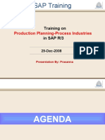 Production Planning-Process Industries: Training On in SAP R/3