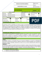 SYLLABUS PROCESOS INDUSTRIALES UNIAGRARIA 2018 - 1. Diurno. Rev. Enero 29 de 2018