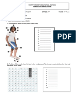 Hartford International School Language Arts Guide: 1. Complete The Labels For The Parts of The Body