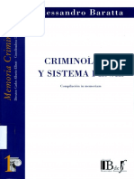Criminologia y Sistema Penal de Alessand