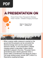 Project Power Shoe: Piezoelectric Wireless Power Transfer - A Mobile Charging Technique