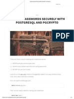 Storing Passwords Securely With PostgreSQL and Pgcrypto