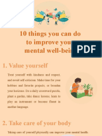10 Things You Can Do To Improve Your Mental Well-Being: Done By: Aufa Rasheed