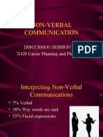Non-Verbal Communication: Discussion Session #53 X420 Career Planning and Placement