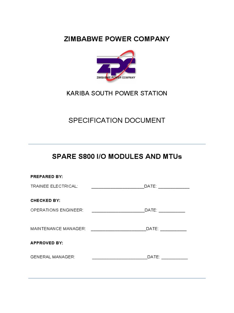 S800 IO Modules and MTUs Specification PDF Analogue Electronics