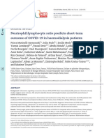 Edit JR 1 - Neutrophil Lymphocyte Ratio Predicts Short-Term Outcome of COVID-19 in Haemodialysis Patients