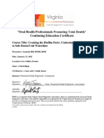Ce Certificate-Crashing The Biofilm Party