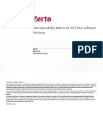 Zerto Virtual Replication Operability Matrix