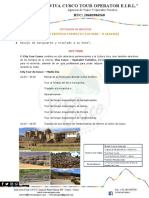 Cotizacion de Servicios Cusco y Puno Destino Completo 10D 9N