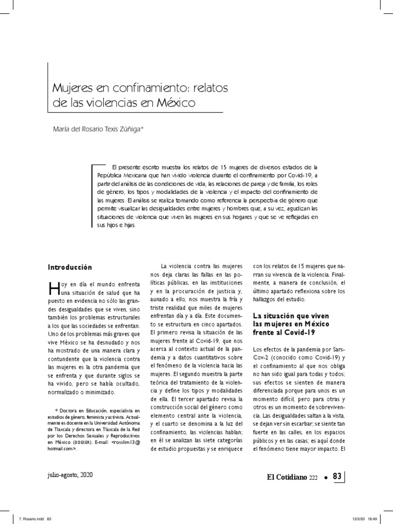 Mujeres en Pandemia :C | PDF | La violencia contra las mujeres | Género