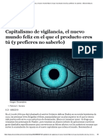 Capitalismo de Vigilancia El Nuevo Mundo Feliz en El Que El Producto Eres Tú (Y Prefieres No Saberlo) - ElEconomista - Es