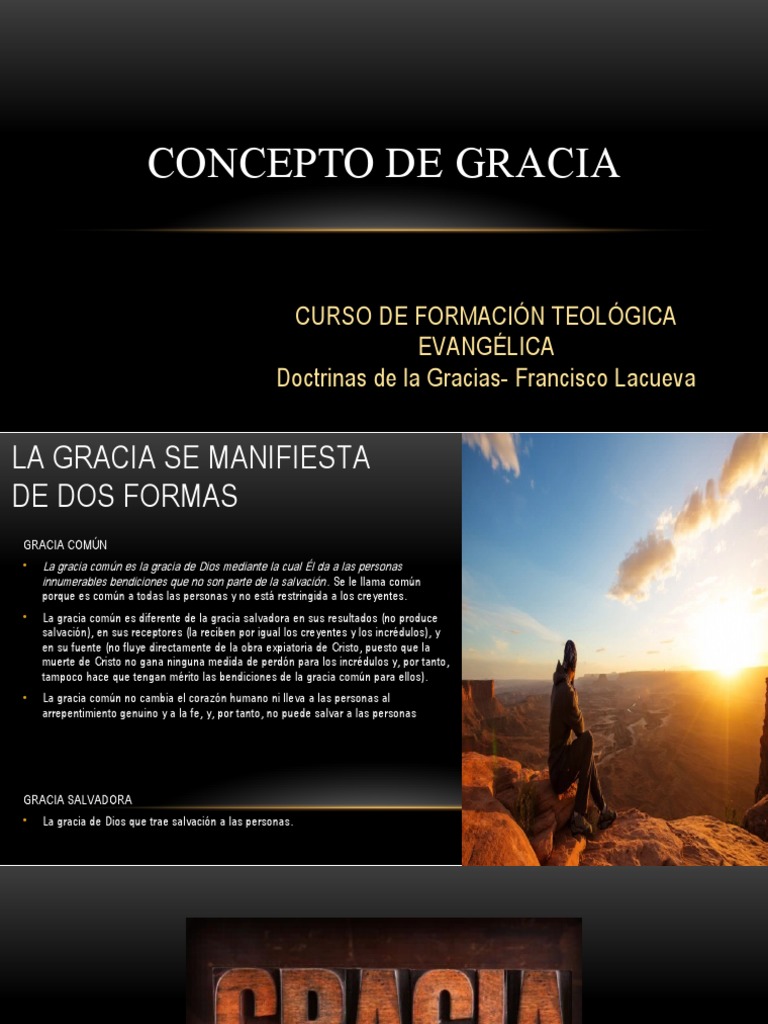 Concepto de Gracia | PDF | Gracia en el cristianismo | Salvación