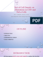 The Effect of Cell Density On Genetic Aberrations in Cho and Hela Cells