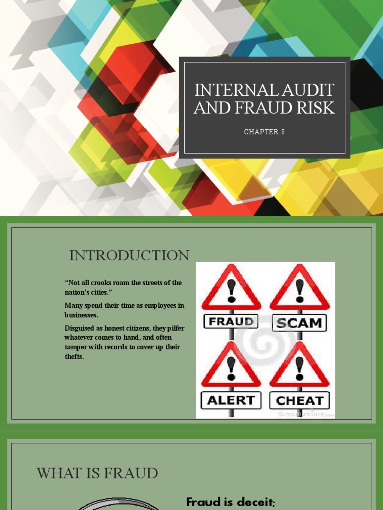 Chapter 8 - INTERNAL AUDIT AND FRAUD RISK Autosaved | PDF | Sarbanes ...