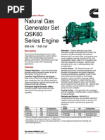 Natural Gas Generator Set QSK60 Series Engine: 995 KW - 1540 KW