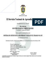 El Servicio Nacional de Aprendizaje SENA: Segundo Joaquin Torifio Sanchez