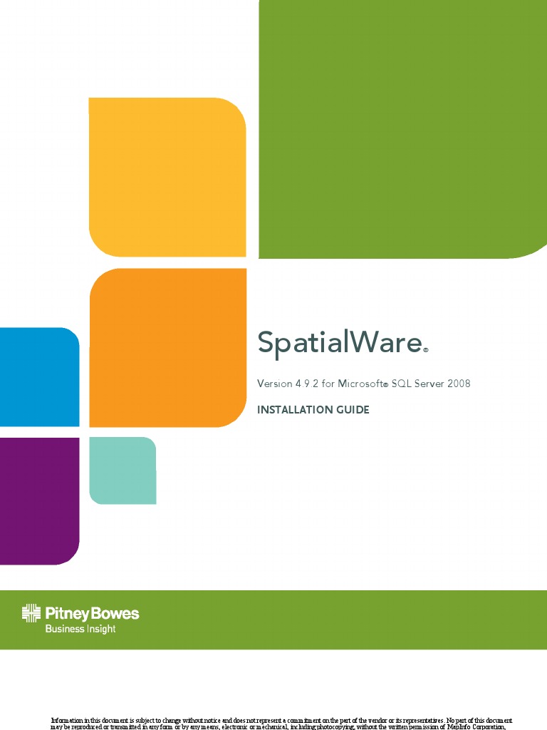Spatialware: Installation Guide | PDF | Microsoft Sql Server | Sql