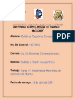 Tarea 14. Implementar Heurística de Selección de Objetos.