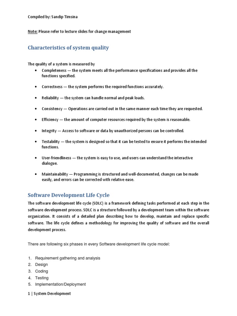 Overview of Software Development Lifecycle | PDF | Software Testing ...