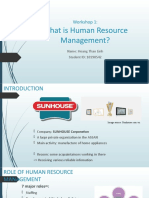 What Is Human Resource Management?: Workshop 1