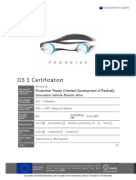 D3.3 Certification: Production Ready Oriented Development of Radically Innovative Vehicle Electric Drive