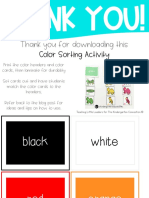Color Sorting Activity 2