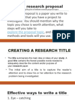 Writing A Research Proposal: Explore The Proposal Topic