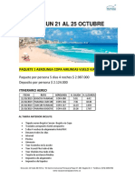 Propuesta Cancun 21 Al 25 Octubre