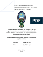 Professors' Attitudes, Competence and Frequency of Use With Regard to ICT