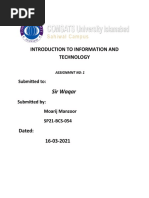 Sir Waqar: Introduction To Information and Technology