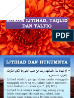 Hukum Ijtihad, Taqlid Dan Talfiq