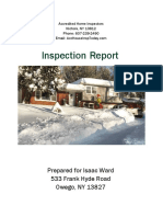 Inspection Report: Prepared For Isaac Ward 533 Frank Hyde Road Owego, NY 13827