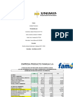 Proyección Financiera de La Empresa FAMILIA