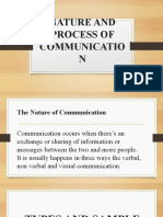 Nature and Process of Communication