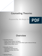 Counseling Theories: Prepared By: Ms - Nargis Shamim