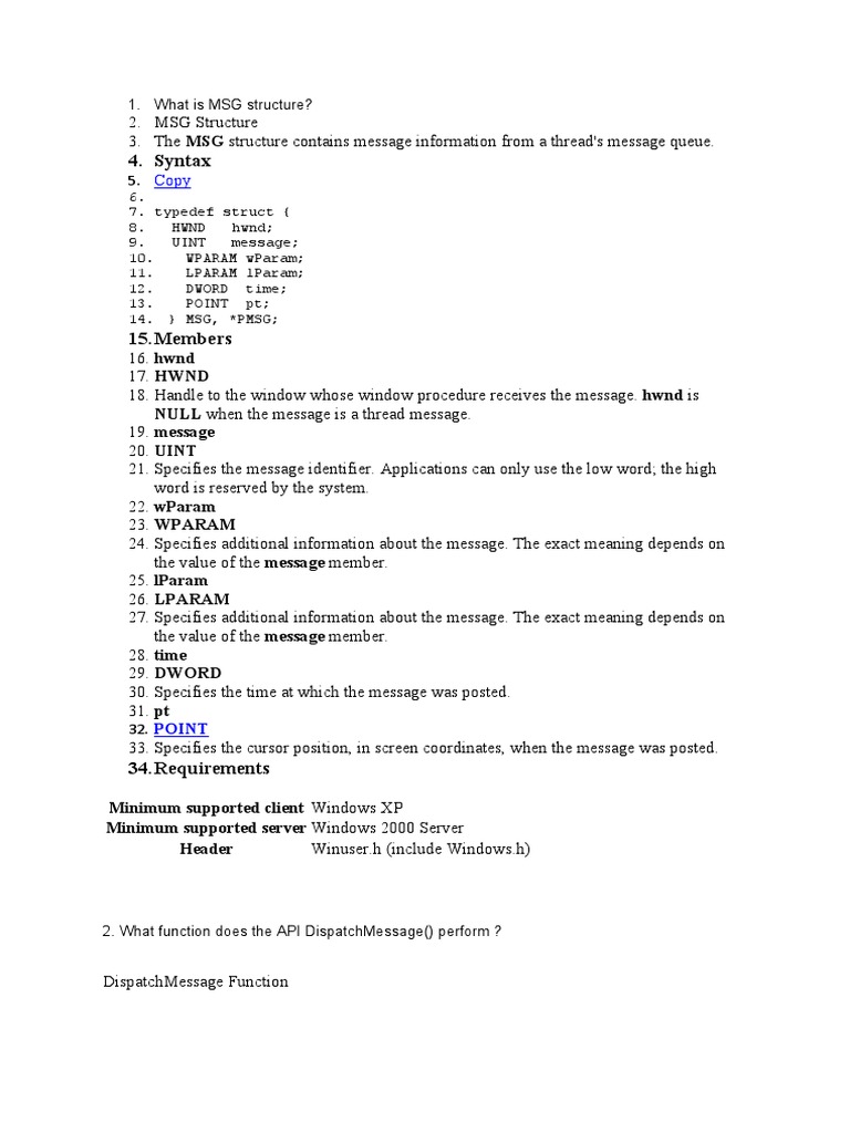 Understanding MSG Structure in Windows | PDF | Component Object Model ...