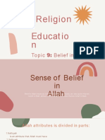 Topic 9 Belief in Allah